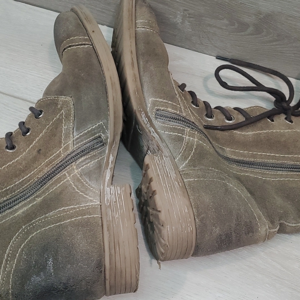 ROAN by Bed StuWomens Burnished High Top Lace Up Military Moto Boots shoes sz 10 - Picture 9 of 13